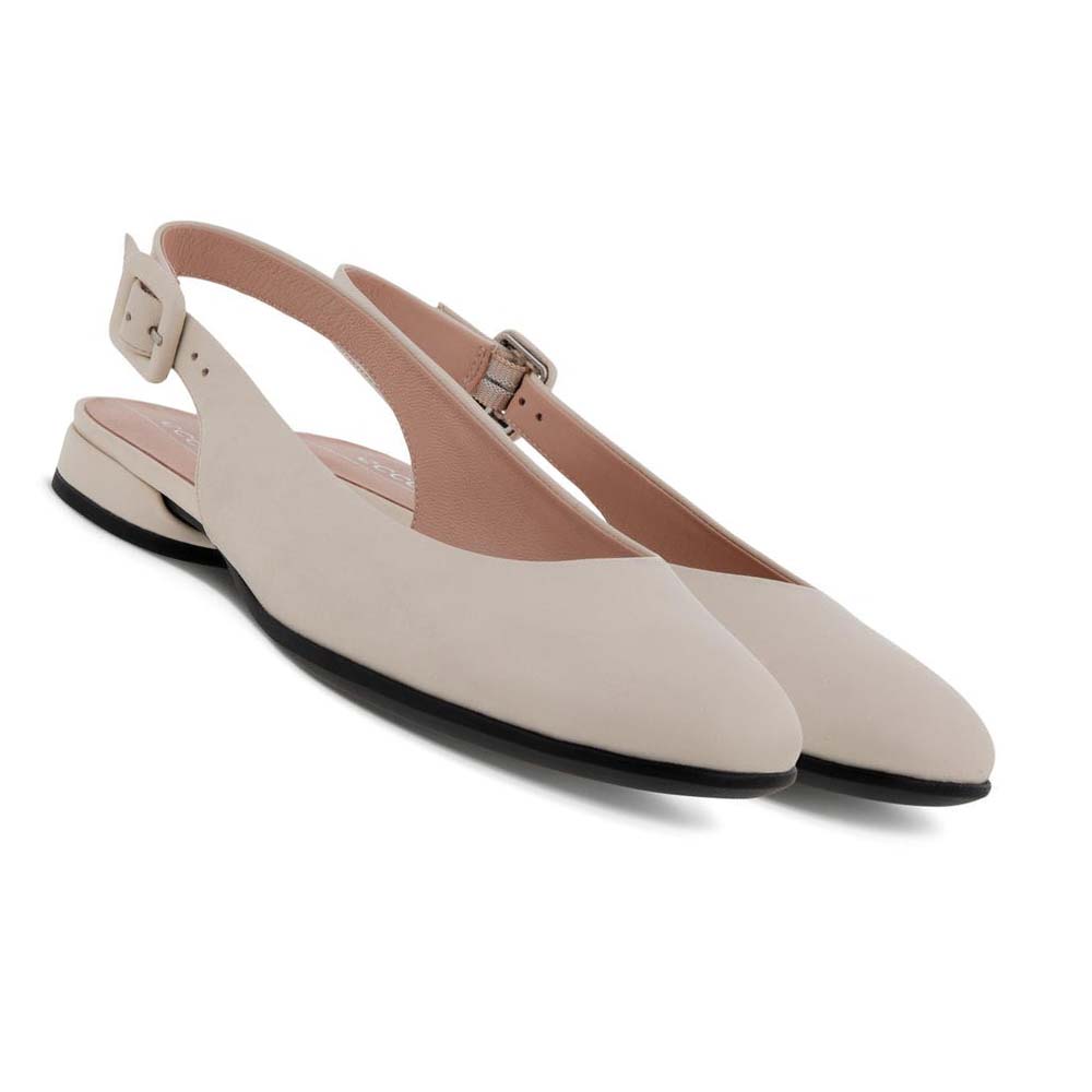 Women's Ecco Anine Sling-back Ballet Flats Beige | Canada 5ILH